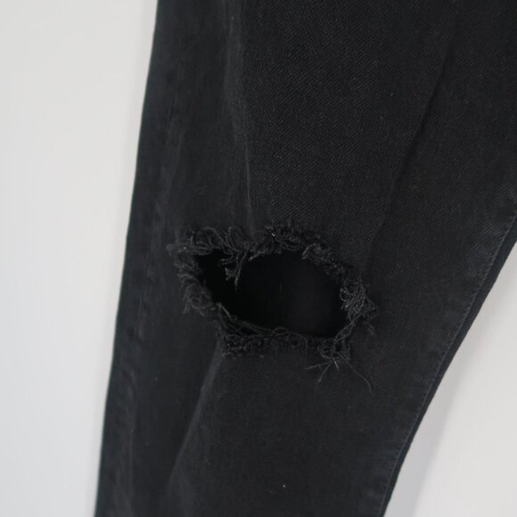 Free People We The Free Black Distressed Jeans Button Fly Size 28 - Picture 5 of 15